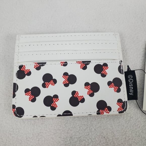 Loungefly Disney Minnie Mouse Crossbody Red Bow Polka Dots Purse with Cardholder - Picture 6 of 7
